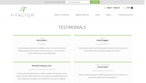 F-Factor Testimonials Page
