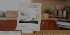F-Factor Homepage on tablet