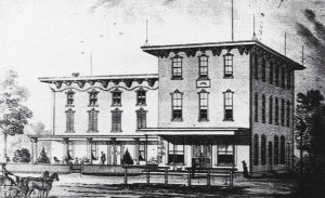 Old drawing of Johnson House
